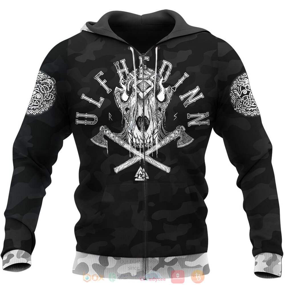 Ulfhedinn Untill Valhalla black camo jersey shirt, hoodie 3 Ulfhedinn Untill Valhalla black camo 3d shirt hoodie 1 2