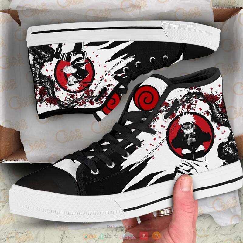 Uzumaki Anime Naruto canvas high top shoes 1