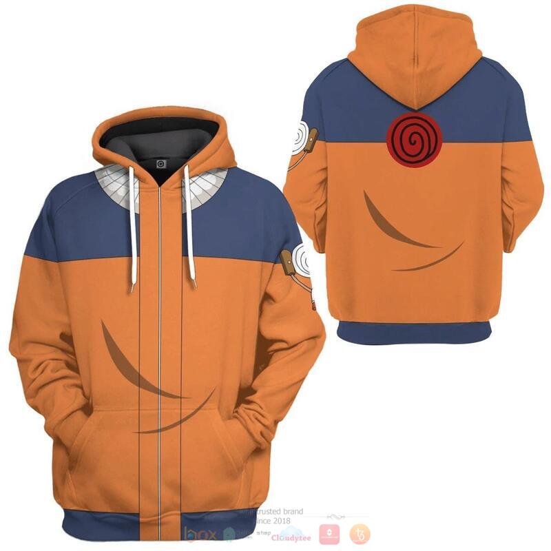 Uzumaki Naruto 3D Hoodie, Zip Hoodie 3 Uzumaki Naruto 3D Hoodie Zip Hoodie 1 2