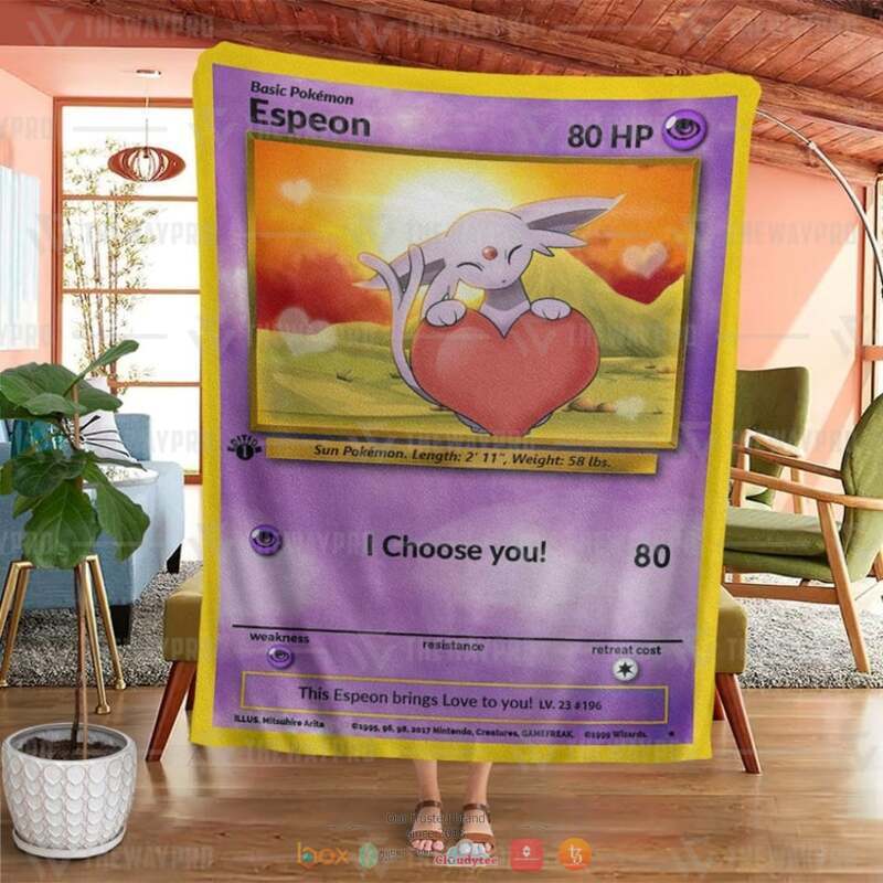 Valentine Pokemon Espeon I Choose You Blanket