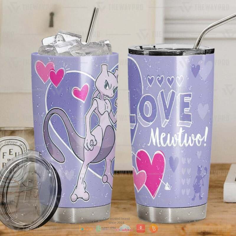 Valentine Pokemon I Love Mewtwo Tumbler 2 Valentine Pokemon I Love Mewtwo Tumbler 1