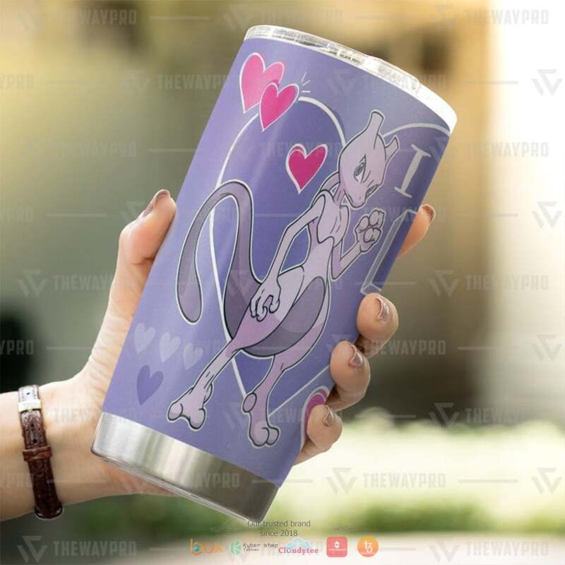 Valentine Pokemon I Love Mewtwo Tumbler 3 Valentine Pokemon I Love Mewtwo Tumbler 1 2