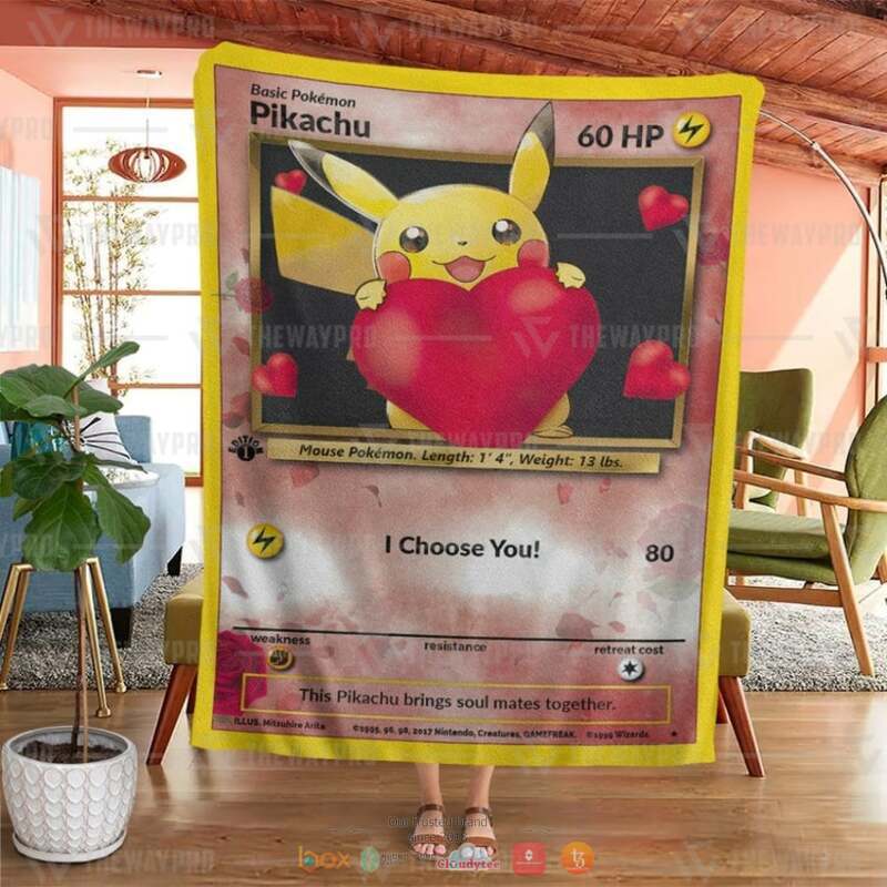 Valentine Pokemon Pikachu I Choose You Blanket 2 Valentine Pokemon Pikachu I Choose You Blanket 1