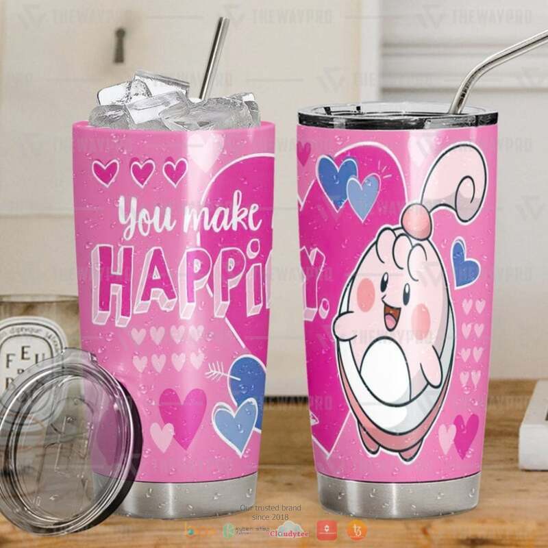 Valentine Pokemon You Make Me Happiny Tumbler