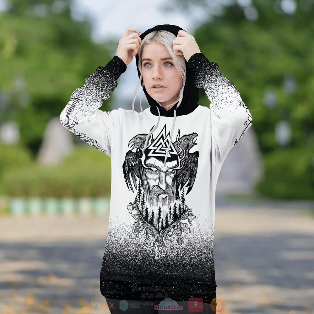 Valknut Odin Raven Hammer 3d shirt hoodie 1 2 3 4 5 6