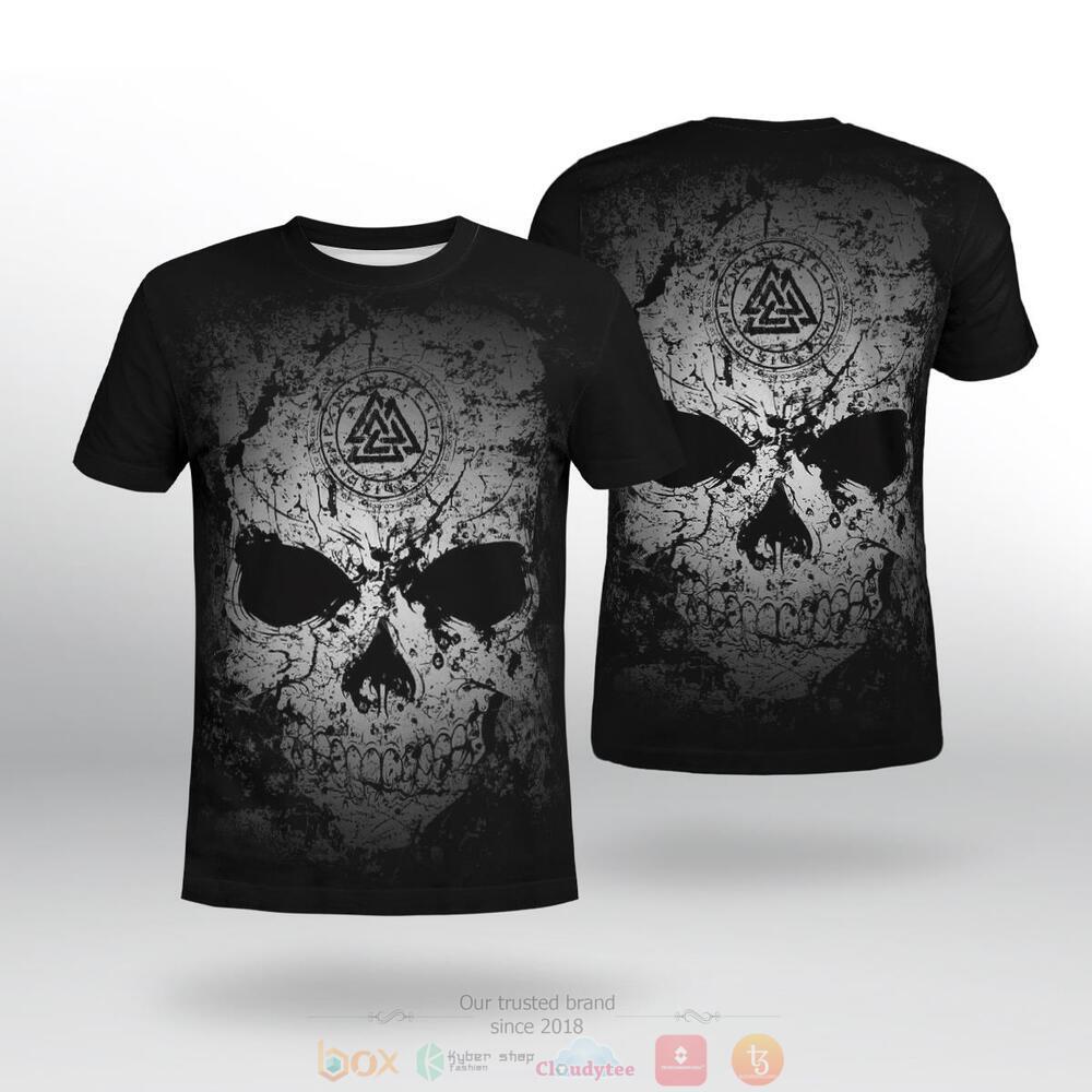 Valknut Rune Skull jersey shirt, hoodie 2 Valknut Rune Skull 3d shirt hoodie 1