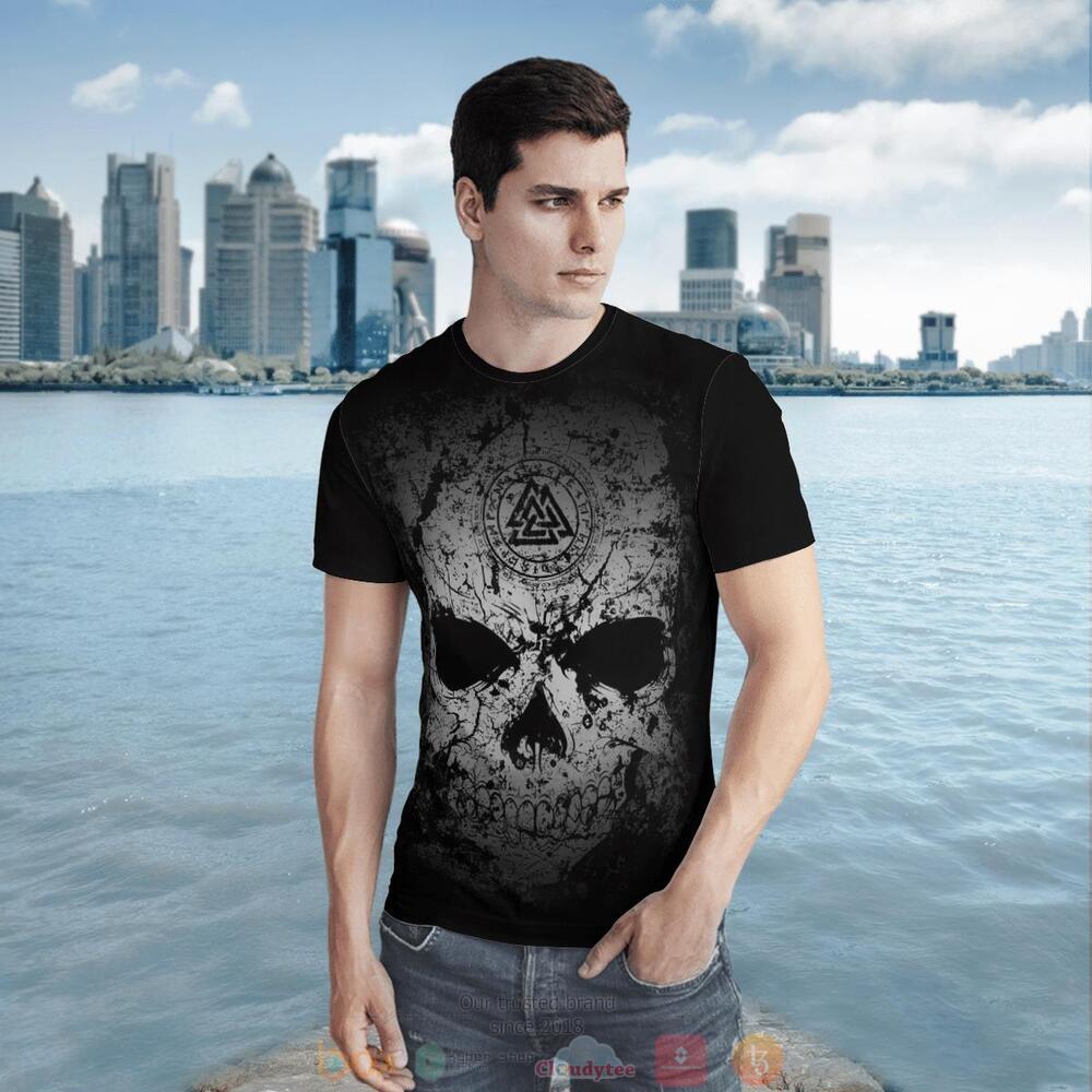 Valknut Rune Skull jersey shirt, hoodie 5 Valknut Rune Skull 3d shirt hoodie 1 2 3 4