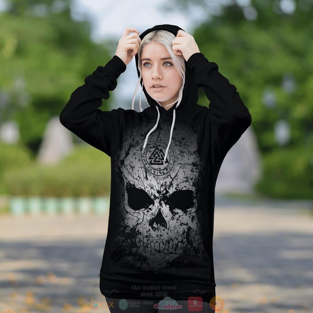 Valknut Rune Skull jersey shirt, hoodie 6 Valknut Rune Skull 3d shirt hoodie 1 2 3 4 5