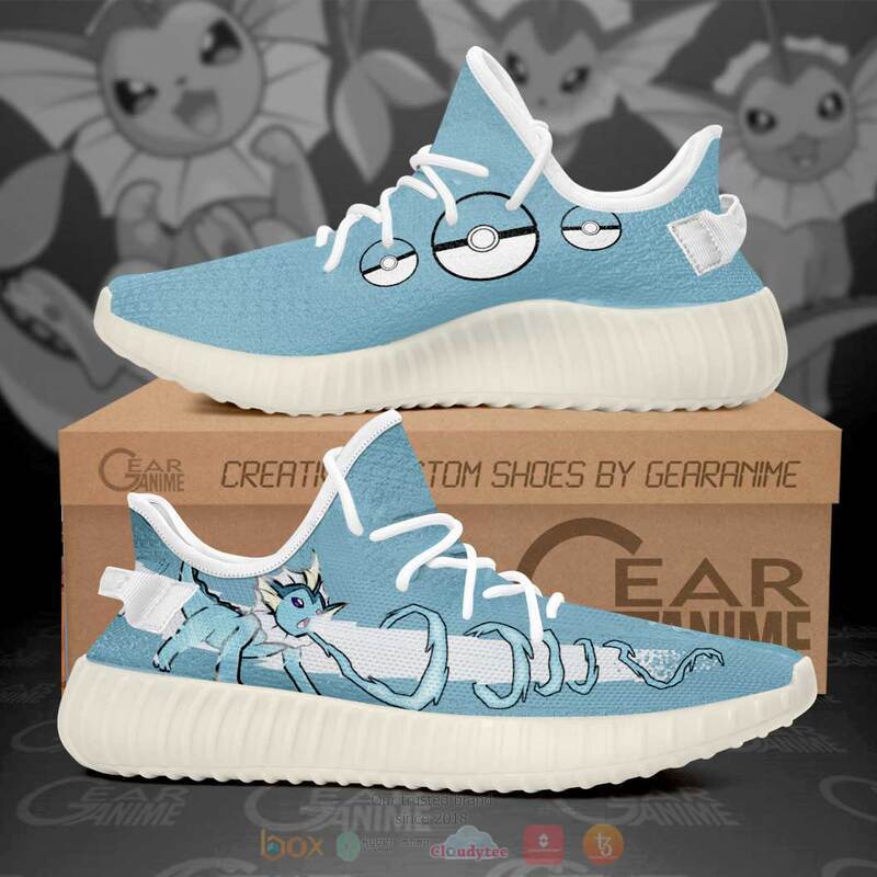 Vaporeon Pokemon Yeezy Sneaker shoes