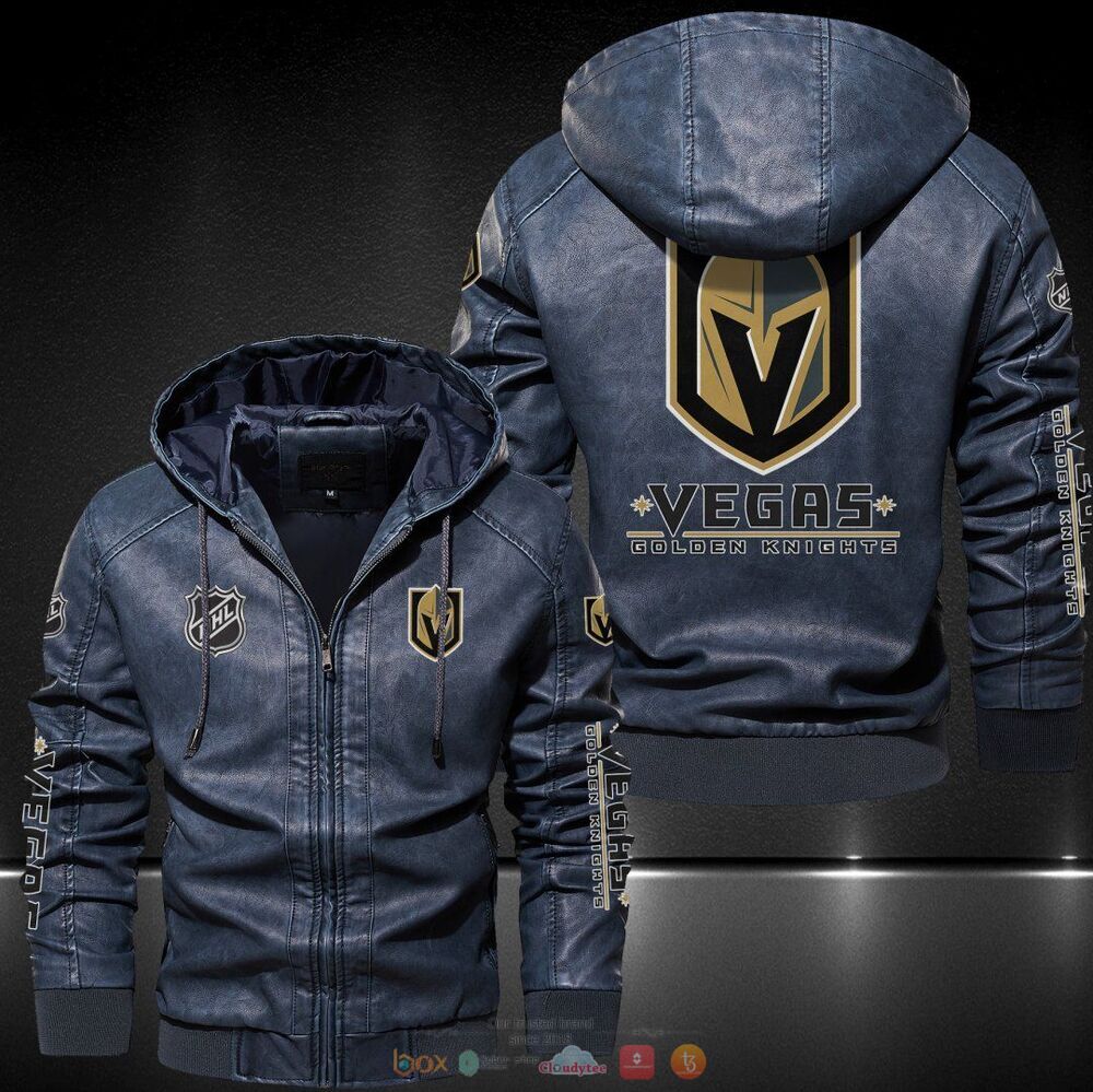 Vegas Golden Knights NHL Hat Leather Jacket 2 Vegas Golden Knights NHL Leather Jacket Hat 1