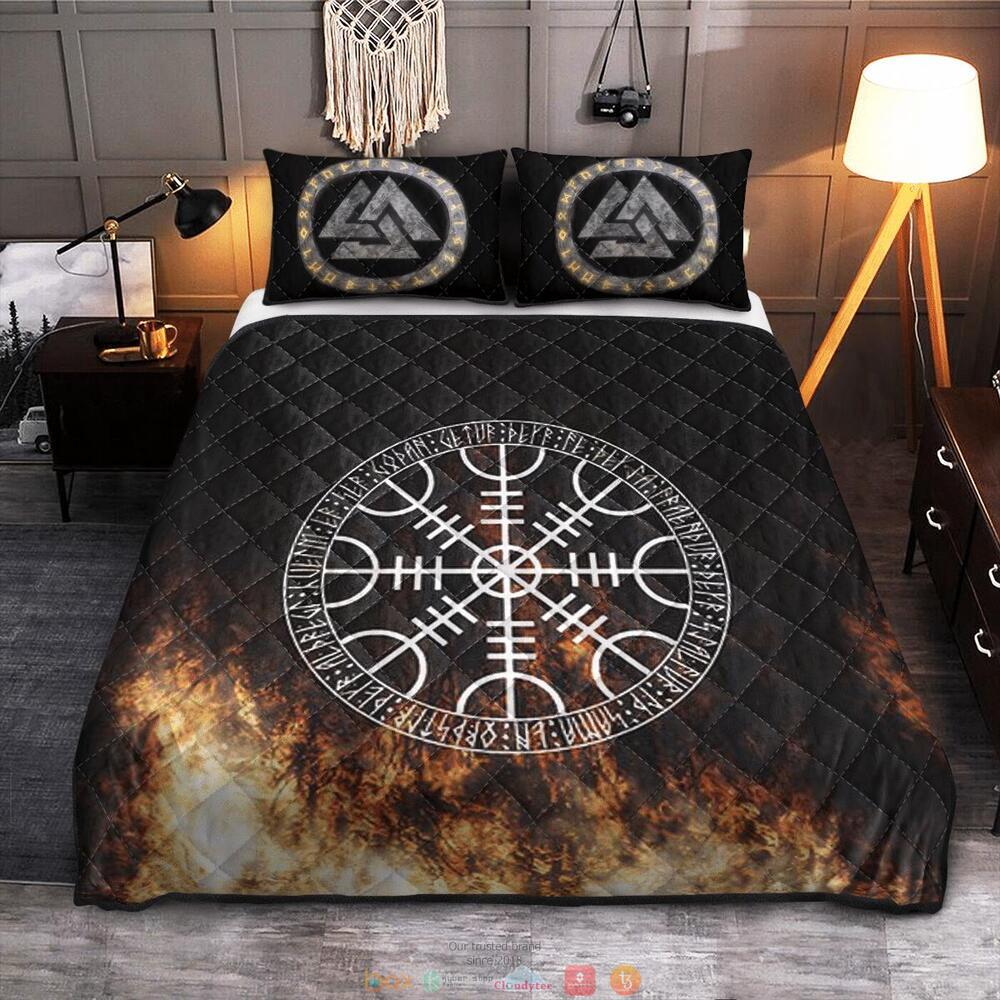 Vegvisir On Fire Quilt Bedding Set