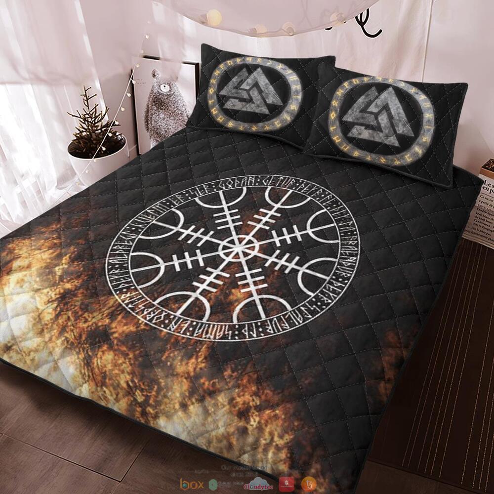 NEW Vegvisir On Fire Quilt Bedding Set 5 Vegvisir On Fire Quilt Bedding Set 1 2 3 4