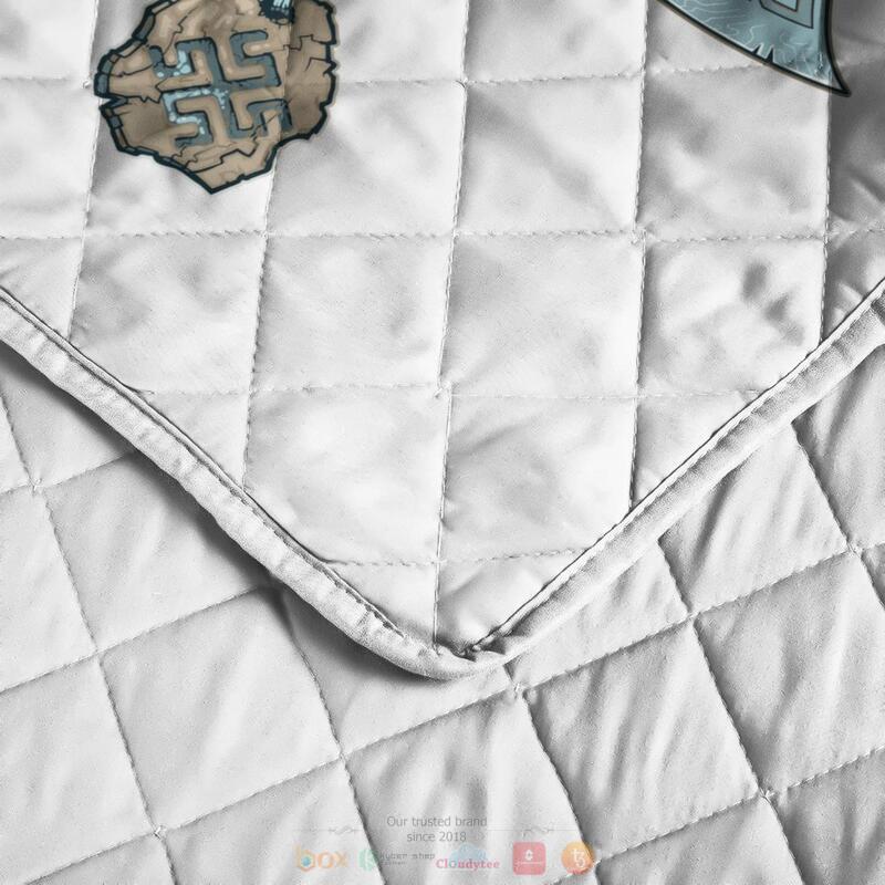 Viking Fenrir White blue Quilt Bedding Set 4 Viking Fenrir Quilt White blue Bedding Set 1 2 3