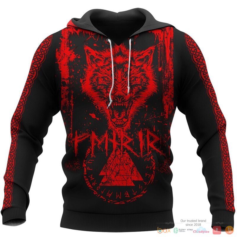 Viking Fenrir Wolf 3d shirt, Hoodie 1 Viking Fenrir Wolf 3d shirt Hoodie