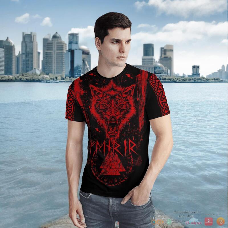 Viking Fenrir Wolf 3d shirt, Hoodie 5 Viking Fenrir Wolf 3d shirt Hoodie 1 2 3 4