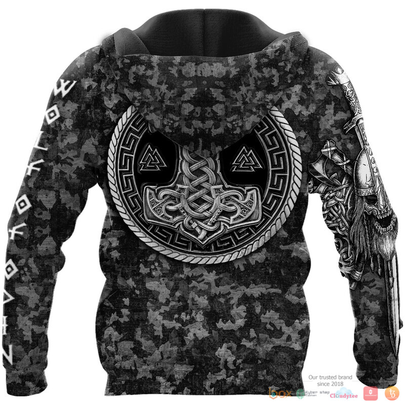 Viking Fenrir Wolf And Hammer 3d shirt, Hoodie 5 Viking Fenrir Wolf And Hammer 3d shirt Hoodie 1 2 3 4
