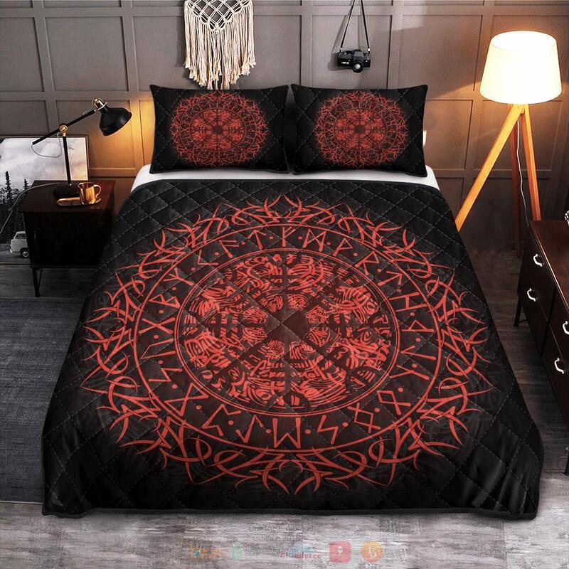 Viking Fire Vegvisir Quilt Bedding Set