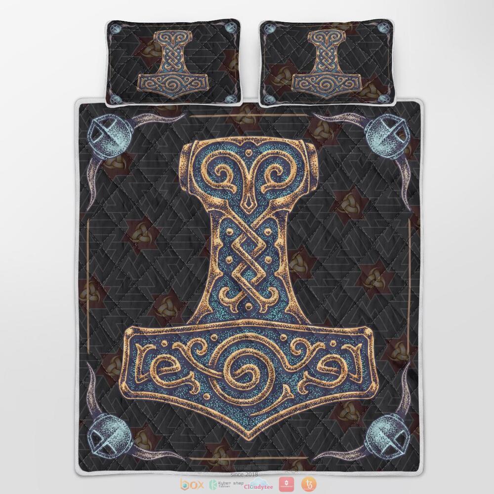 Viking Hammer Odin Quilt Bedding Set 1