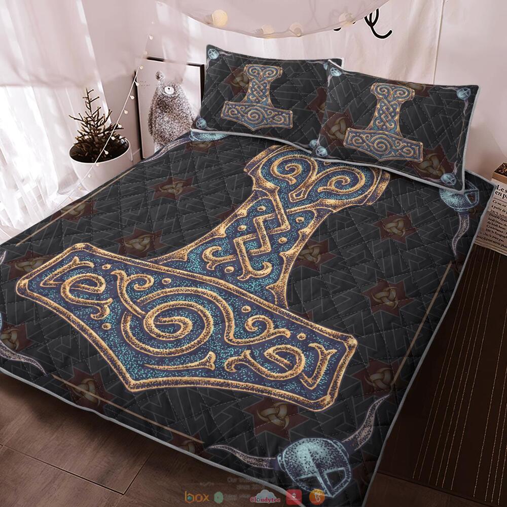 NEW Viking Hammer Odin Quilt Bedding Set 5 Viking Hammer Odin Quilt Bedding Set 1 2 3 4