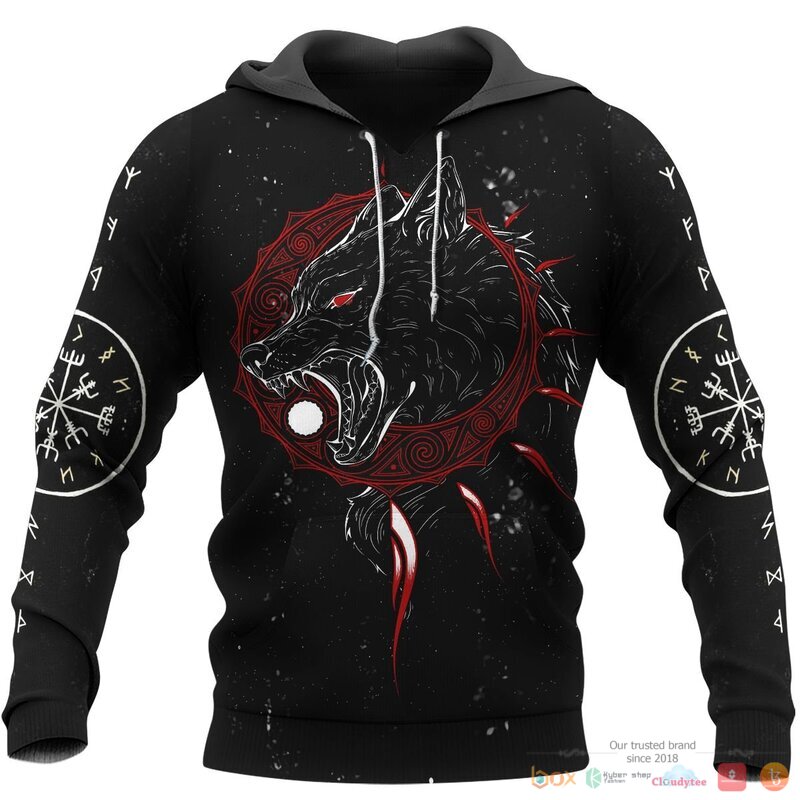 Viking Hati and Skoll 3d shirt, Hoodie 1 Viking Hati and Skoll 3d shirt Hoodie