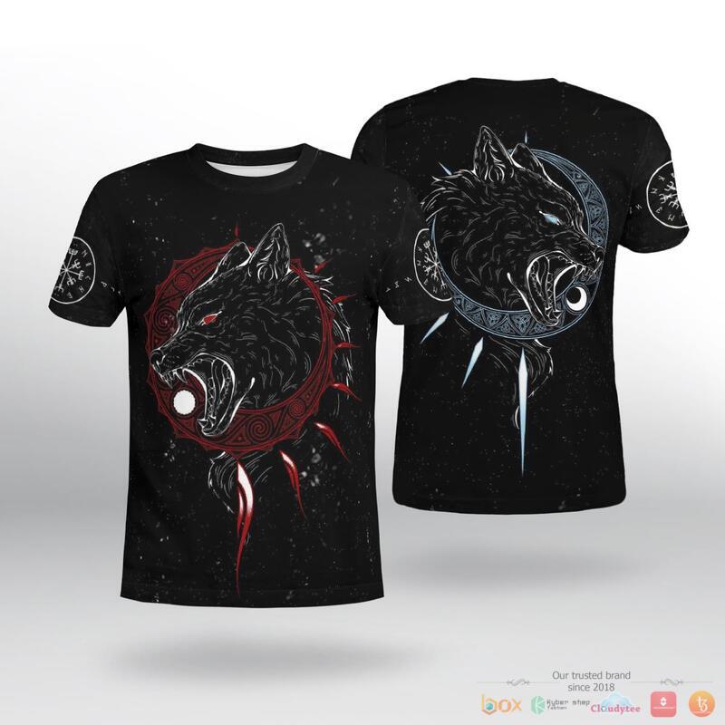 Viking Hati and Skoll 3d shirt, Hoodie 2 Viking Hati and Skoll 3d shirt Hoodie 1