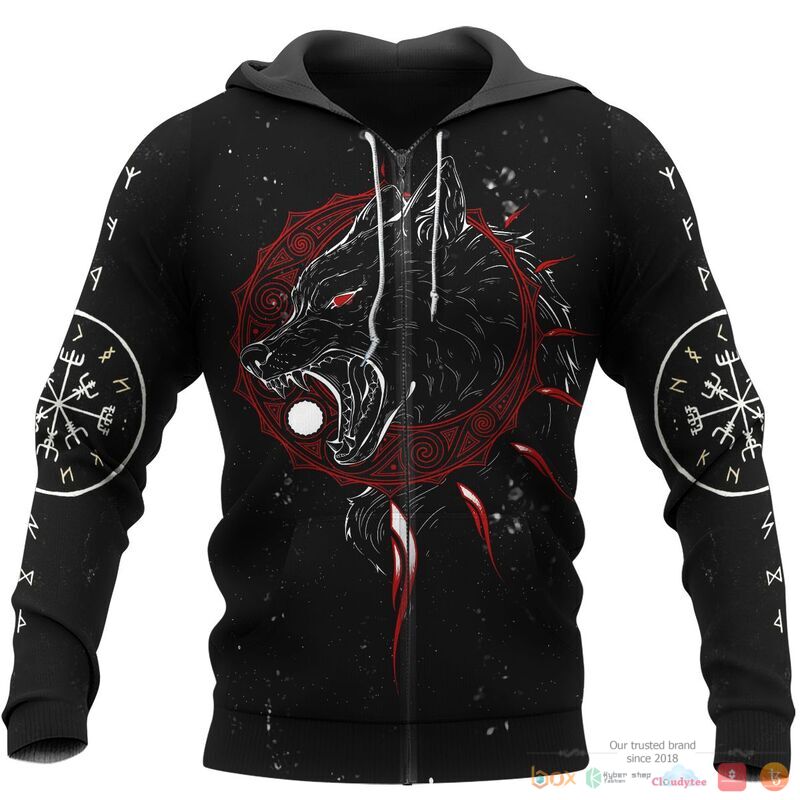 Viking Hati and Skoll 3d shirt, Hoodie 3 Viking Hati and Skoll 3d shirt Hoodie 1 2