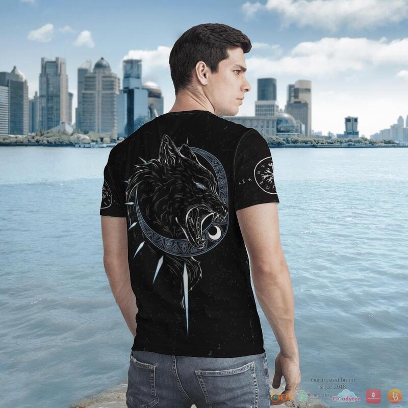 Viking Hati and Skoll 3d shirt, Hoodie 5 Viking Hati and Skoll 3d shirt Hoodie 1 2 3 4