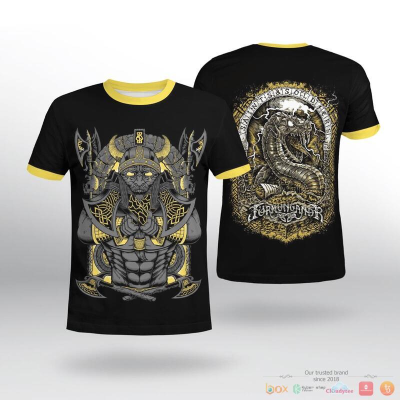 Viking JORMUNGAND Son of Loki and Angrboda yellow 3d shirt, Hoodie 2 Viking JORMUNGAND Son of Loki and Angrboda yellow 3d shirt Hoodie 1