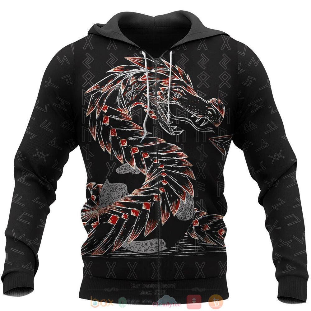 Viking Jormungandr Odin Orange black jersey shirt, hoodie 3 Viking Jormungandr Odin Orange black 3d shirt hoodie 1 2