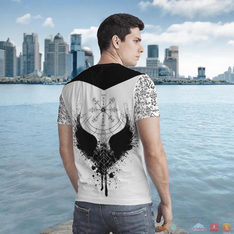 Viking Odin Raven Raven Vegvisir 3d shirt, Hoodie 5 Viking Odin Raven Raven Vegvisir 3d shirt Hoodie 1 2 3 4