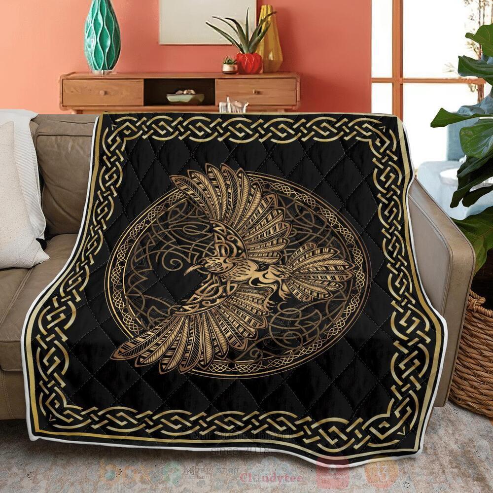 Viking Raven Black Quilt