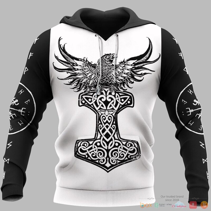 Viking Raven Hammer Yggdrasil Tree Of Life 3d shirt, Hoodie 14 Viking Raven Hammer Yggdrasil Tree Of Life 3d shirt Hoodie