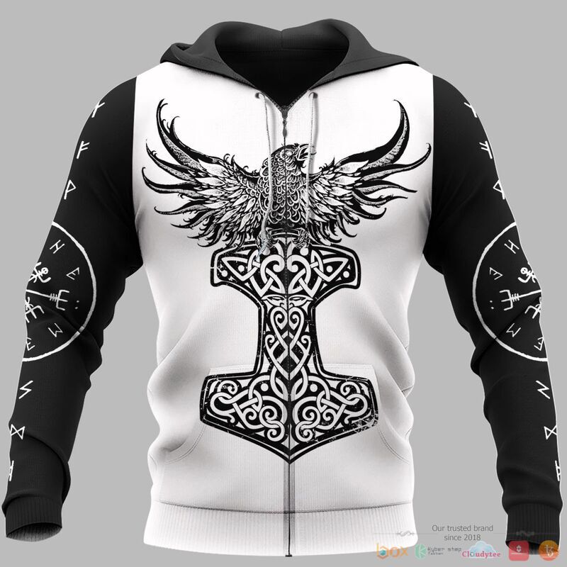 Viking Raven Hammer Yggdrasil Tree Of Life 3d shirt, Hoodie 3 Viking Raven Hammer Yggdrasil Tree Of Life 3d shirt Hoodie 1 2