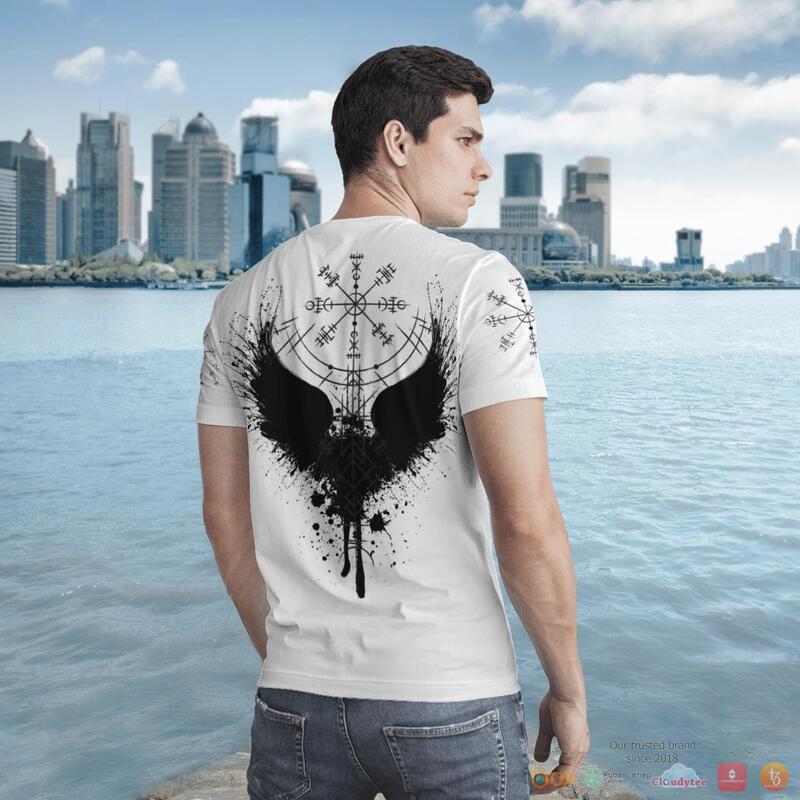 Viking Raven Vegvisir 3d shirt, Hoodie 2 Viking Raven Vegvisir 3d shirt Hoodie 1 1 1