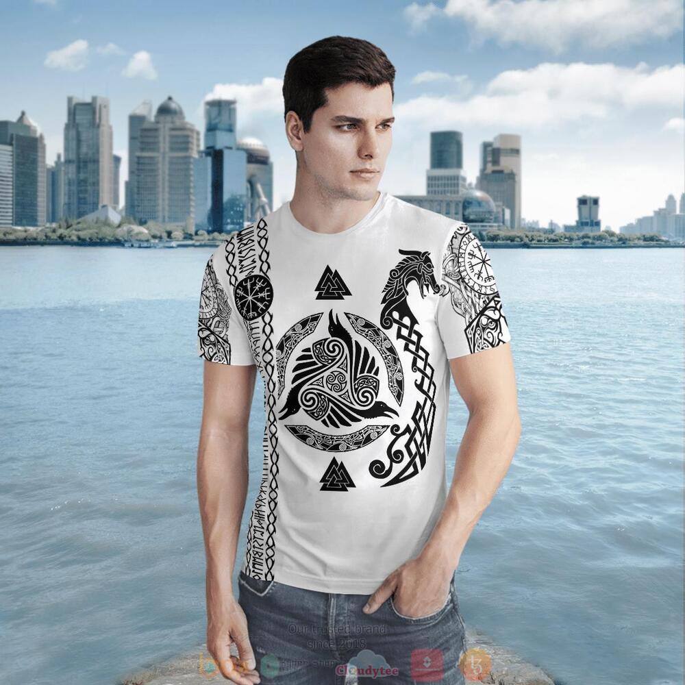 Viking Raven and Wolf jersey shirt, hoodie 10 Viking Raven and Wolf 3d shirt hoodie 1 2 3 4 5 6 7 8 9