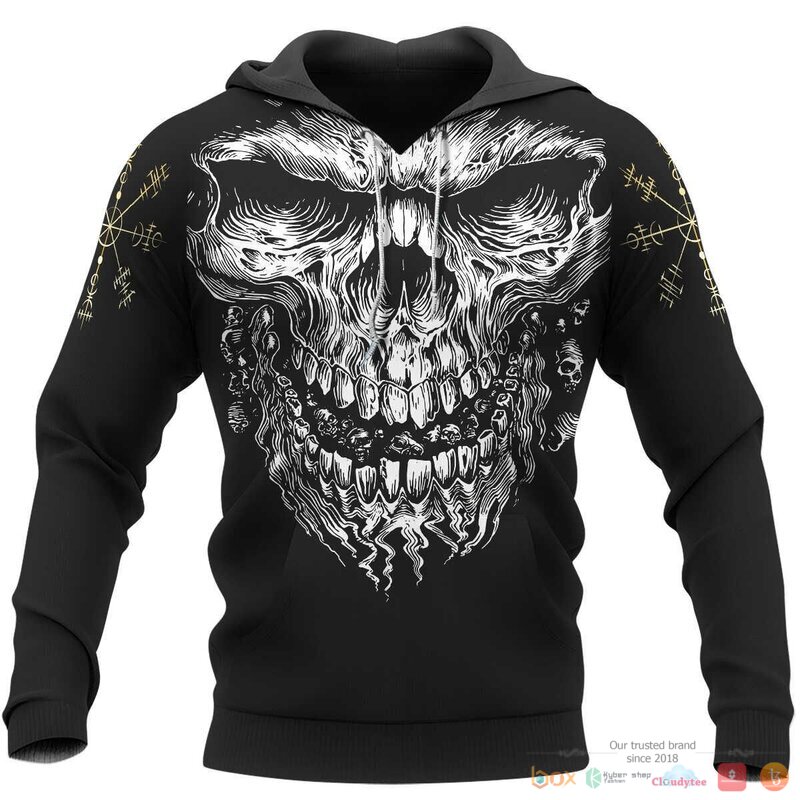 Viking Skull Vegvisir 3d shirt, Hoodie 15 Viking Skull Vegvisir 3d shirt Hoodie