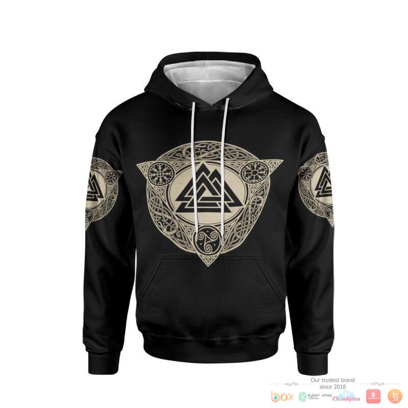 Viking The Heart of ODINISM 3d over printed hoodie 2 Viking The Heart of ODINISM 3d over printed hoodie 1
