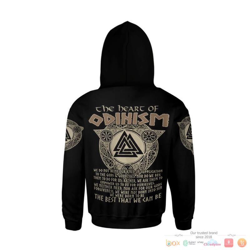 Viking The Heart of ODINISM 3d over printed hoodie 3 Viking The Heart of ODINISM 3d over printed hoodie 1 2