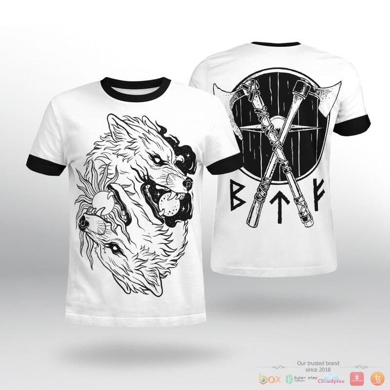 Viking The Sons of Fenrir Hati and Skoll 3d shirt, Hoodie 2 Viking The Sons of Fenrir Hati and Skoll 3d shirt Hoodie 1