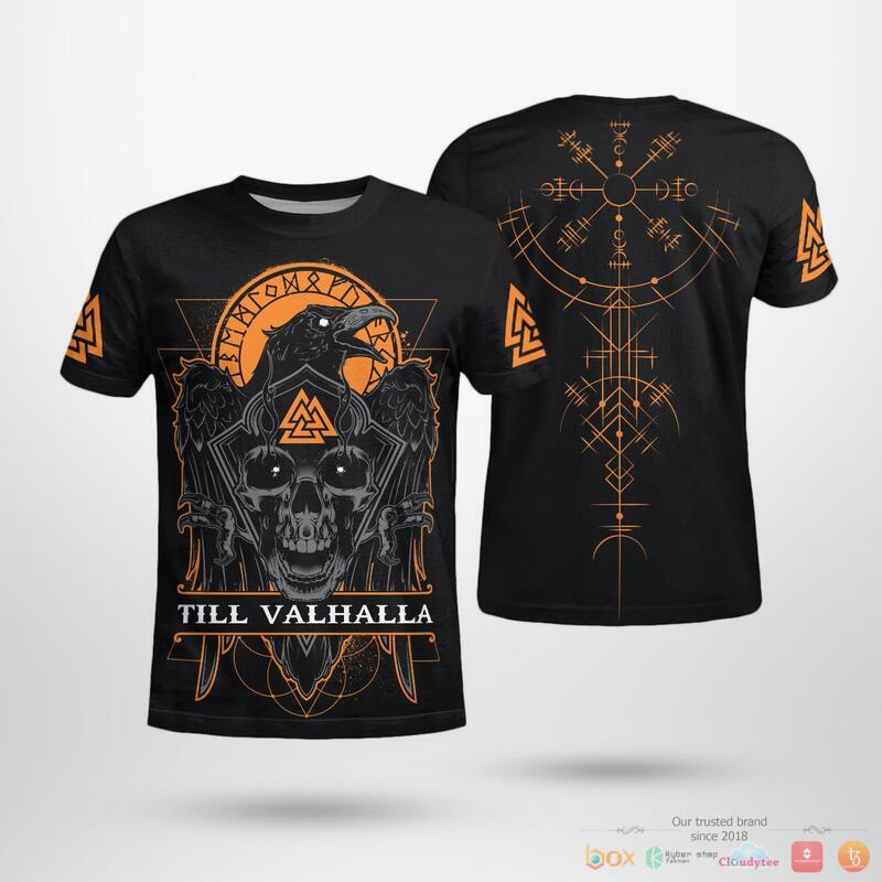 Viking Till Valhalla Raven 3d shirt, Hoodie 3 Viking Till Valhalla Raven 3d shirt Hoodie 1 2