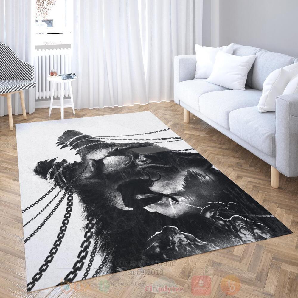 Viking Wolf Fenrir Viking Area Rug 1