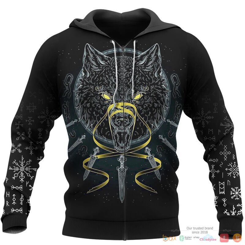 Viking Wolf Fenrir Odin 3d shirt, Hoodie 3 Viking Wolf Fenrir Odin 3d shirt Hoodie 1 2