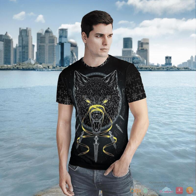 Viking Wolf Fenrir Odin 3d shirt, Hoodie 5 Viking Wolf Fenrir Odin 3d shirt Hoodie 1 2 3 4
