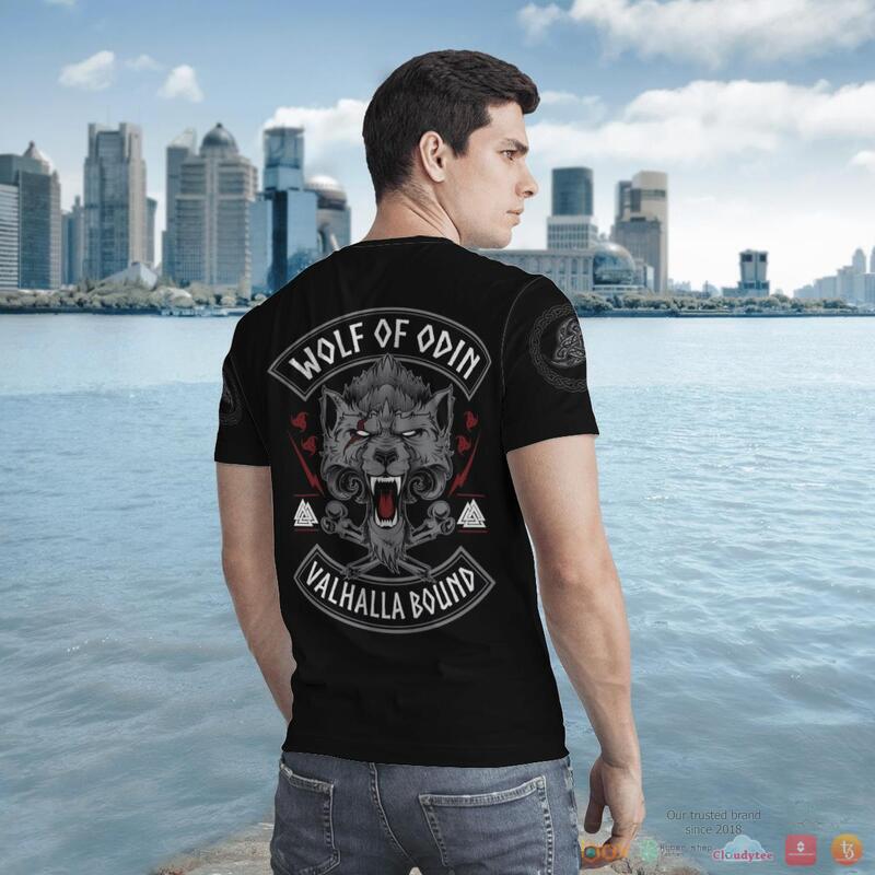 Viking Wolf Of Odin 3d shirt, Hoodie 5 Viking Wolf Of Odin 3d shirt Hoodie 1 2 3 4