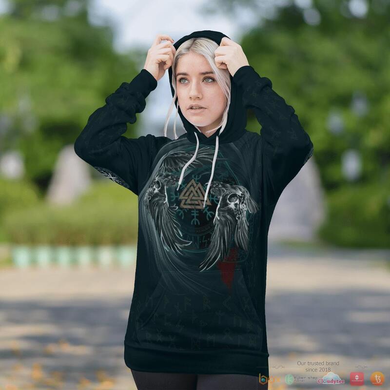 Viking Yin Yang Raven Valknut 3d shirt, Hoodie 6 Viking Yin Yang Raven Valknut 3d shirt Hoodie 1 2 3 4 5