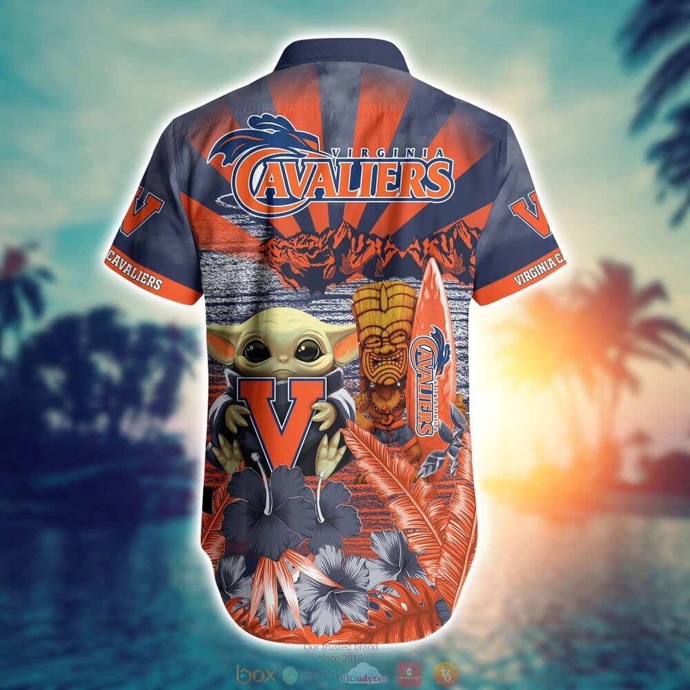 Virginia Cavaliers Baby Yoda NCAA Hawaiian Shirt, Shorts 3 Virginia Cavaliers NCAA Baby Yoda Hawaiian Shirt Shorts 1 2