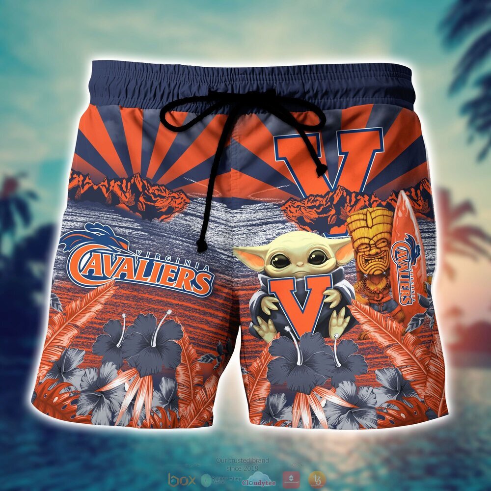 Virginia Cavaliers Baby Yoda NCAA Hawaiian Shirt, Shorts 4 Virginia Cavaliers NCAA Baby Yoda Hawaiian Shirt Shorts 1 2 3
