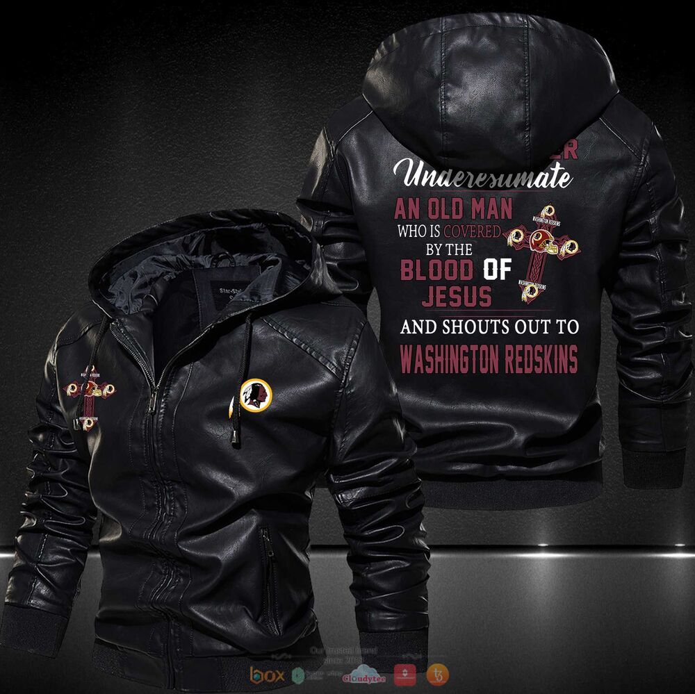 Washington Football Team Leather Jacket Hat
