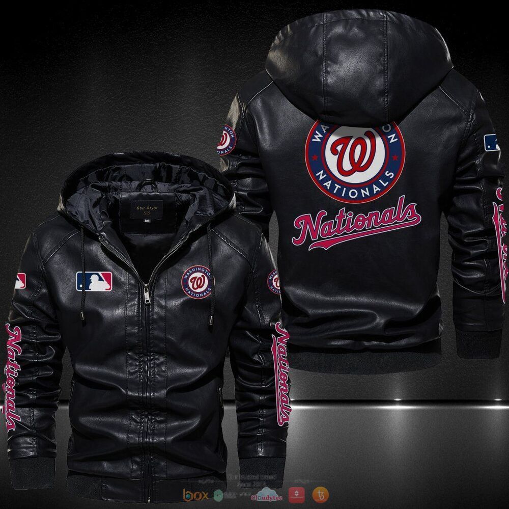 Washington Nationals MLB Leather Jacket Hat