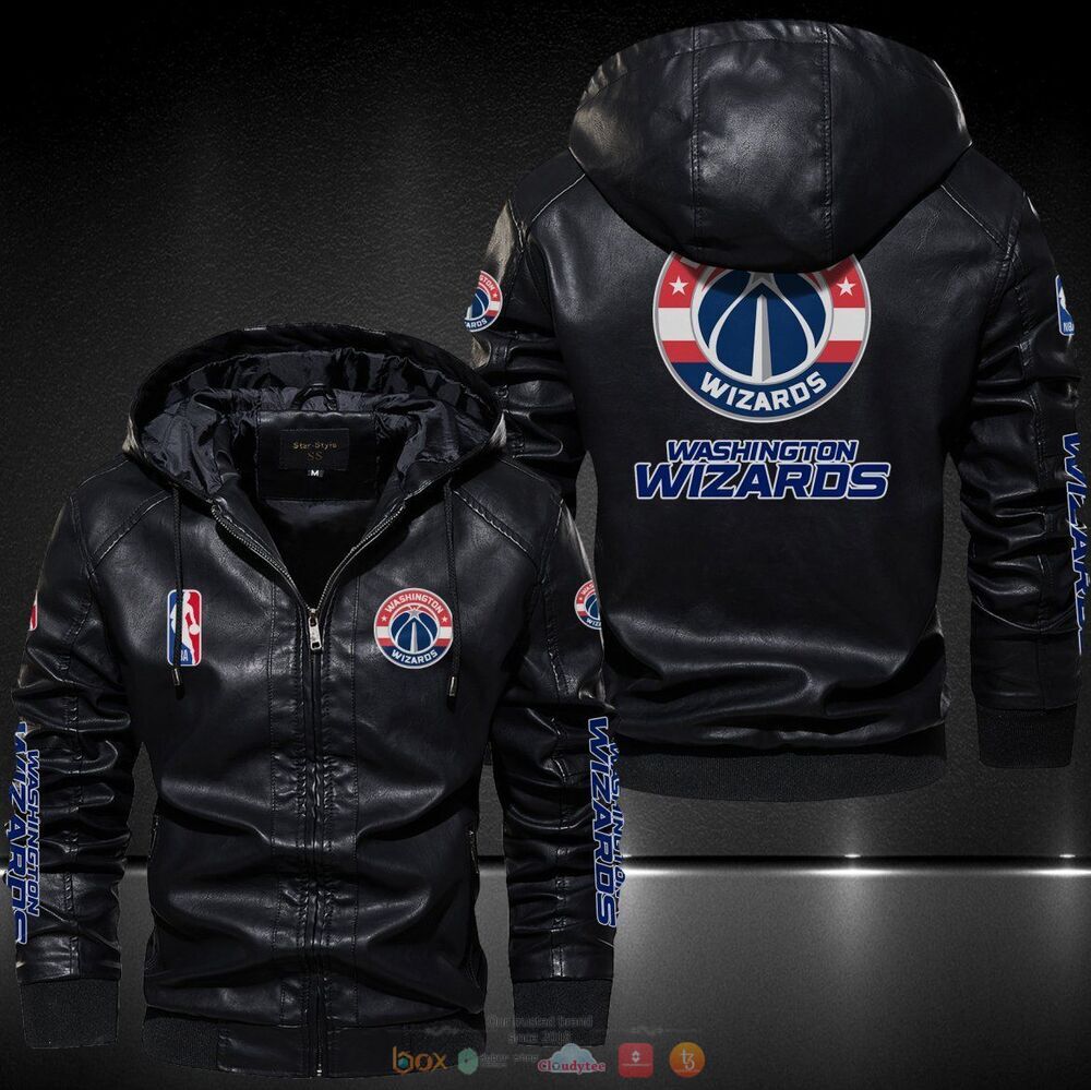 Washington Wizards NBA Leather Jacket Hat